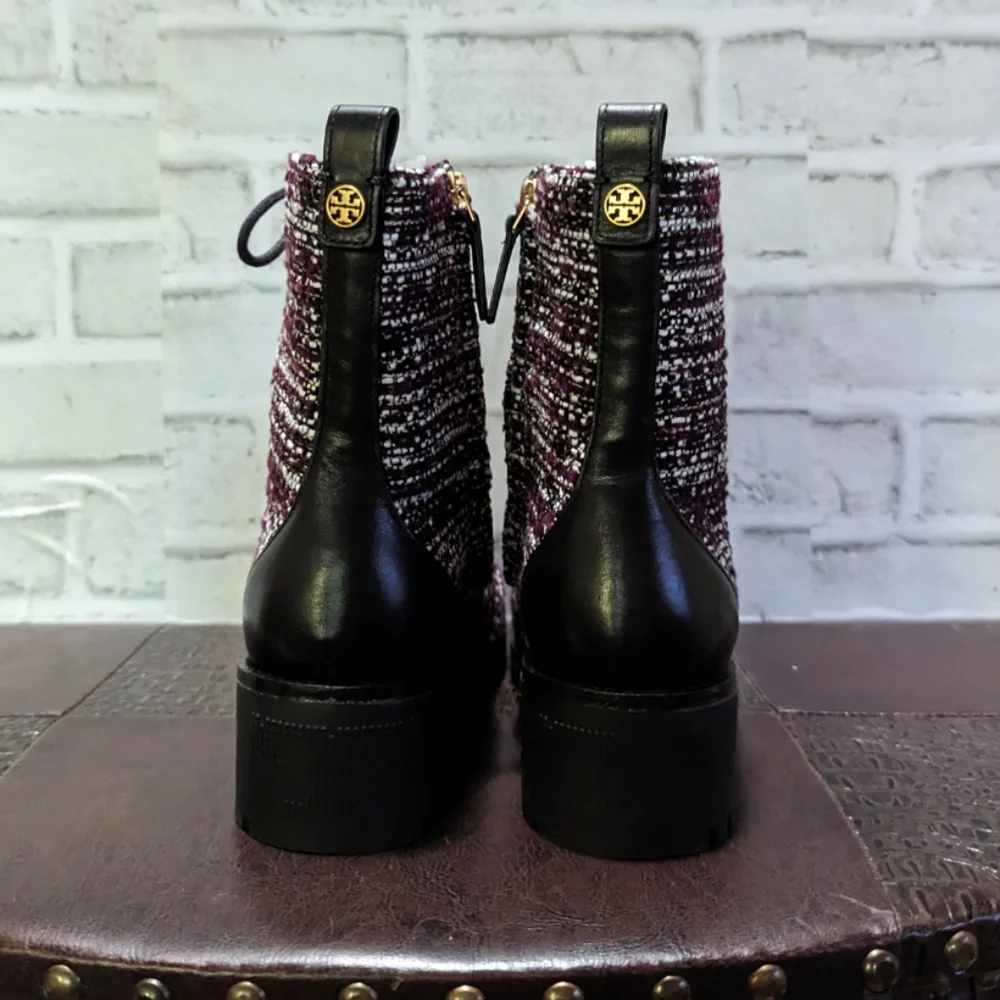Tory Burch Combat Lug Sole Boot size 8